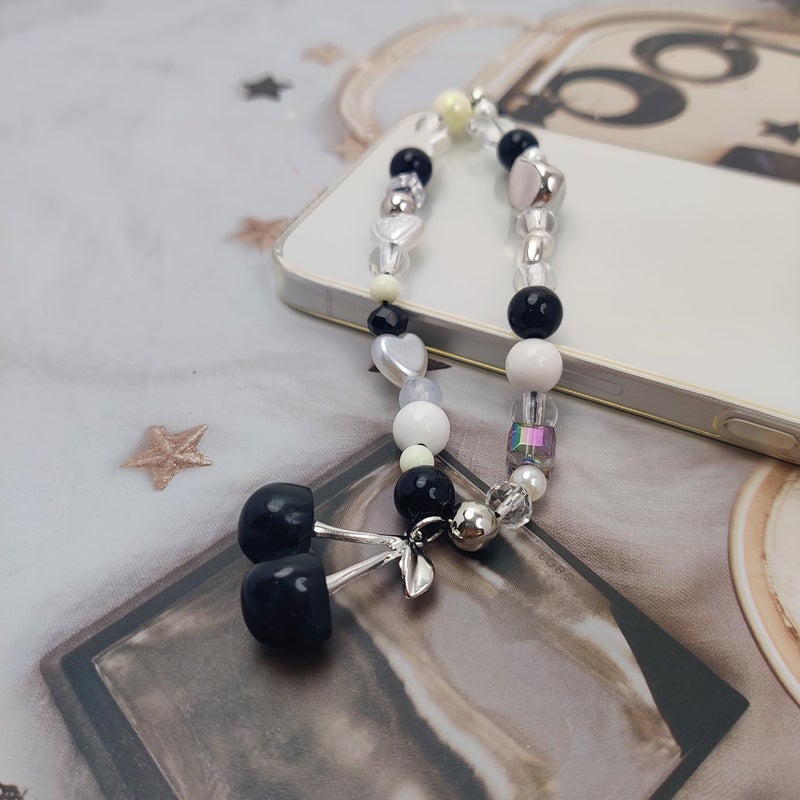 cioatu Phone Charms Cute Cherry Butterfly Cell Phone Lanyard Strap Wrist Strap for Bag Airpods Camera Pendants Decor - Image 4